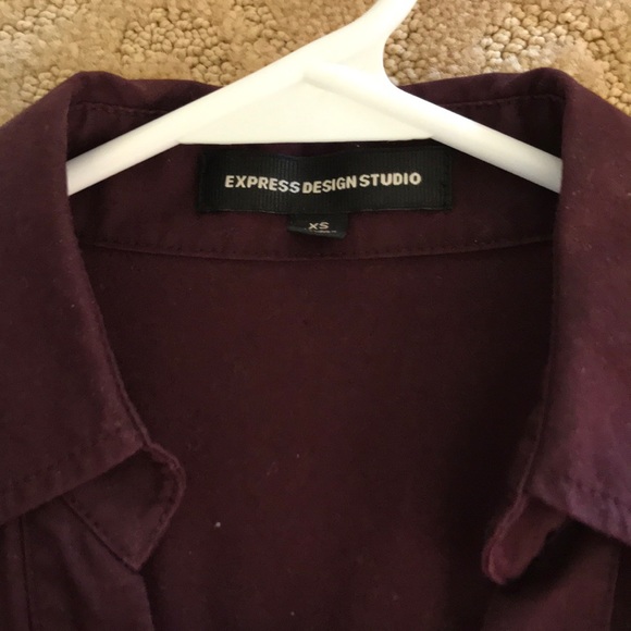 Express maroon button down - Picture 2 of 3